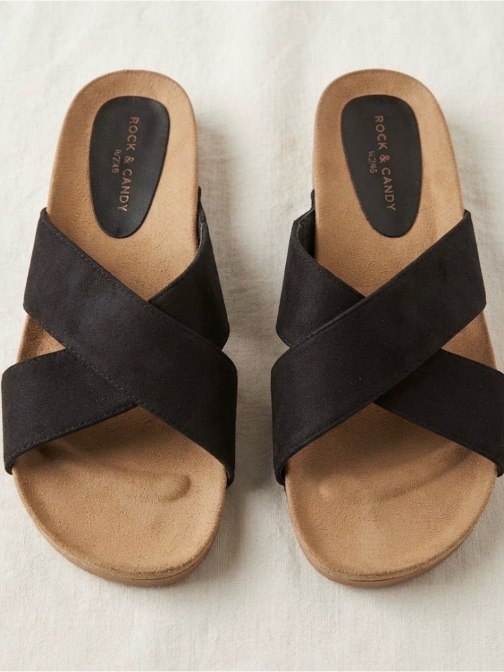 Rock & Candy Classic Black Sandals – Versatile Women’s Size 8